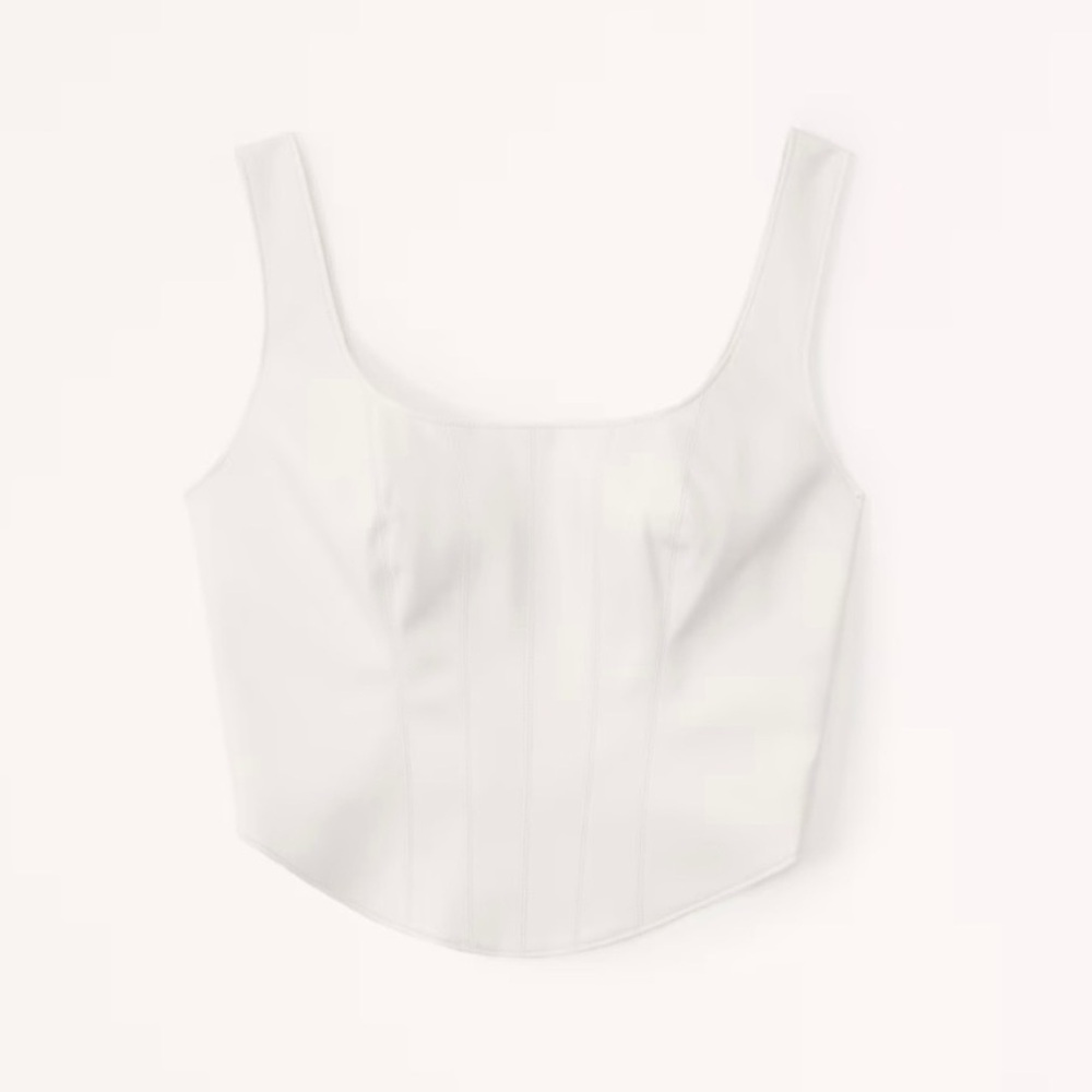 Abercrombie faux leather tank top